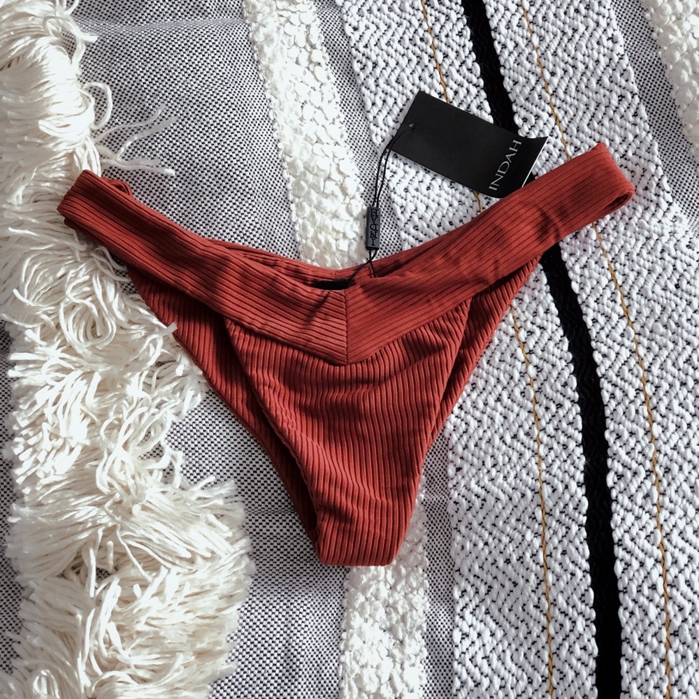 INDAH SWIM Devan V Band Bottoms: Picante